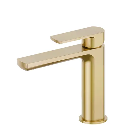 Newform Haka Смеситель для раковины, 1 отв, без донного клапана, цвет: PVD brushed gold