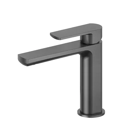 Newform Haka Смеситель для раковины, 1 отв, без донного клапана, цвет: PVD brushed gun metal