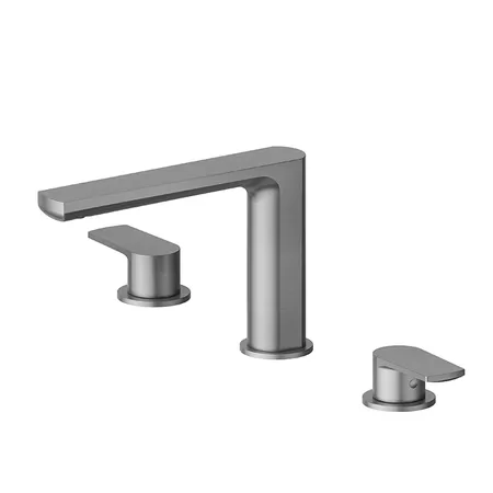 Newform Haka Смеситель для раковины, 3 отв, без донного клапана, цвет: PVD brushed gun metal