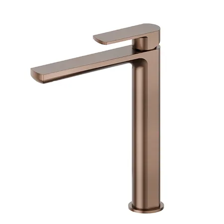 Newform Haka Смеситель для раковины, высокий, 1 отв, без донного клапана, цвет: PVD brushed copper bronze