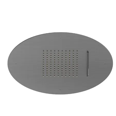 Newform Head Showers Верхний душ, потолочный, скрытый, дождь/водопад, цвет: PVD brushed gun metal