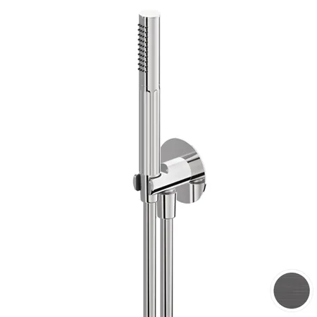 Newform Ionika Лейка ручная с держателем и шлангом, цвет: PVD brushed stainless Stell