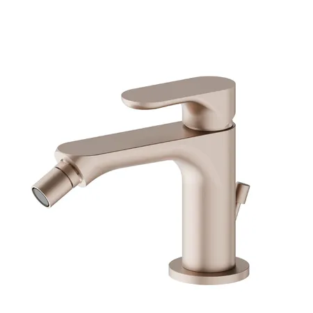 Newform Linfa II Смеситель для биде, 1 отв, с донным клапаном, цвет: copper satin