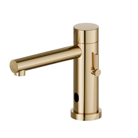 Newform Sensitive Смеситель для раковины, 1 отв, электронный, PVD glossy gold