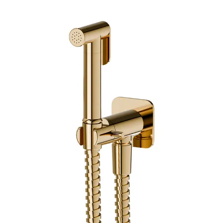 Newform Shut Off Гидроершик с многофункциональной струей, цвет: PVD glossy gold