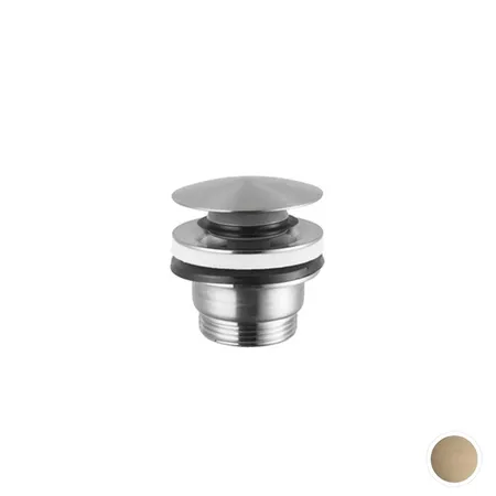 Newform X-STEEL 316 Донный клапан нажимной “Stop&Go”, для раковин с/без перелива, монтажный цвет: PVD Brushed pale gold