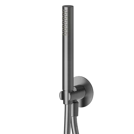 Newform X-STEEL 316 Ручной душ, кронштейн-уголок 1/2", шланг:, цвет: PVD Brushed gun metal