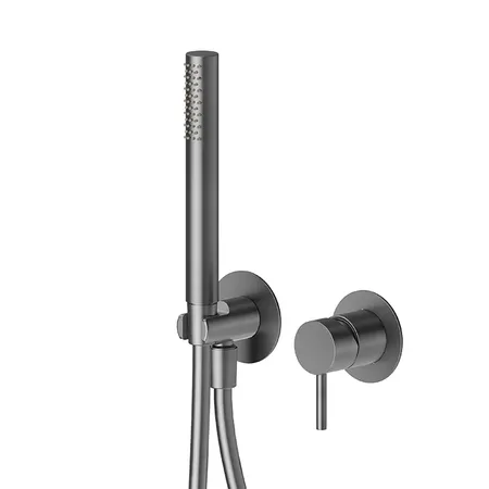 Newform X-STEEL 316 Смеситель для душа, встраиваемый, с ручной душ, шланг, цвет: PVD Brushed gun metal