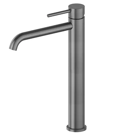 Newform X-STEEL 316 Смеситель для раковины на 1 отв, высокий, без донного клапана, излив, цвет: PVD Brushed gun metal