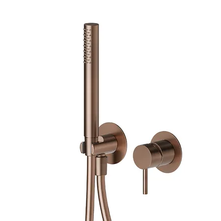 Newform X-STEEL 316 Смеситель для душа, встраиваемый, с ручной душ, шланг, цвет: PVD Brushed copper bronze