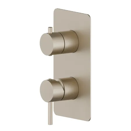 Newform X-Way Смеситель для душа, встраиваемый, 2 потока, внешняя часть, цвет: gold satin