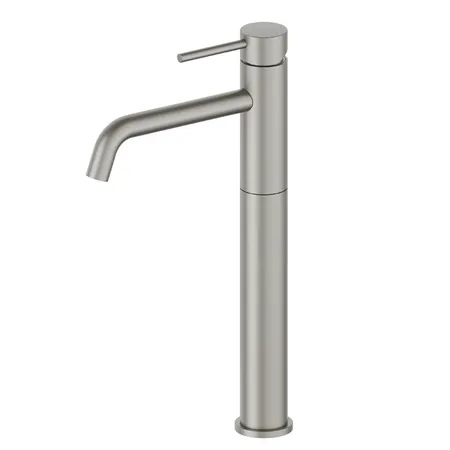 Newform XT Смеситель для раковины, 1 отв, высокий, длинный излив, цвет: carbon satin titanium satin