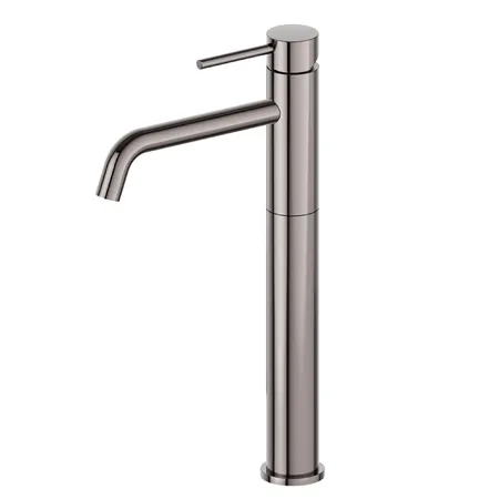 Newform XT Смеситель для раковины, 1 отв, высокий, длинный излив, цвет: carbon satin PVD gun metal