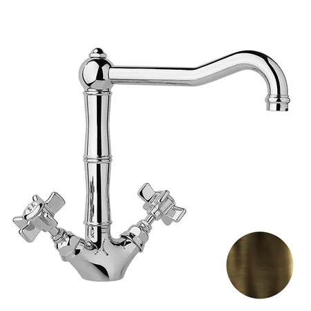 Nicolazzi Cucina Смеситель для раковины, на 1 отв, излив:, цвет: тёмная бронза