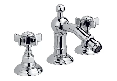 Nicolazzi Dames Anglaises Смеситель для биде на 3 отверстия, с донным клапаном, излив:, цвет: хром