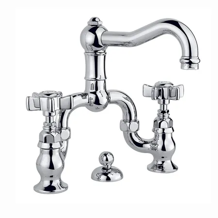 Nicolazzi Dames Anglaises Смеситель для раковины на 3 отверстия, с донным клапаном, межцентр:, цвет: хром