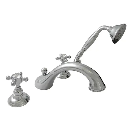 Nicolazzi Half Dome Crystal Смеситель на борт ванны с душем на 4 отверствия, излив:, цвет: хром