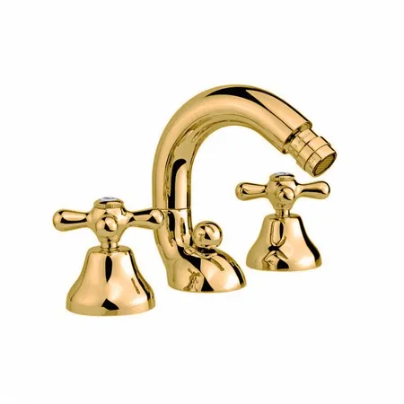 Nicolazzi Nuova Brenta Смеситель для биде на 3 отверстия, с донным клапаном, излив:, цвет: Gold Brass