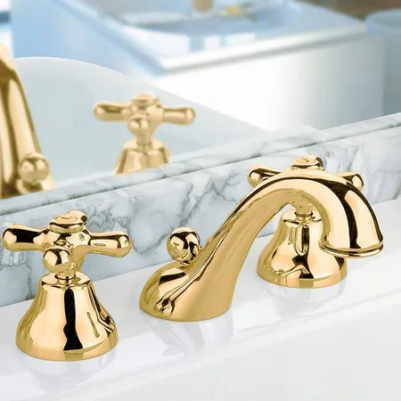 Nicolazzi Nuova Brenta Смеситель для раковины на 3 отверстия, излив:, цвет: Gold Brass