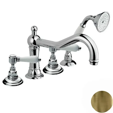 Nicolazzi P.M.Blancl Смеситель на борт ванны с душем на 4 отверствия, излив:, цвет: Bronze Plated