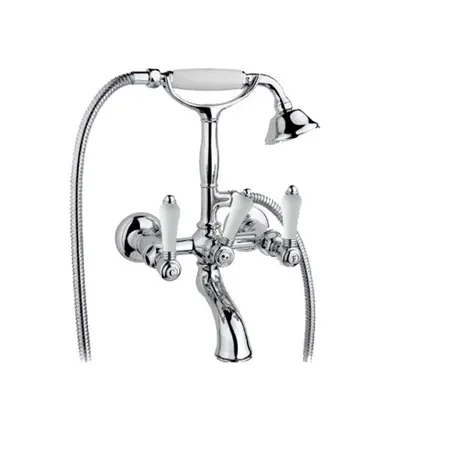 Nicolazzi Petit Mont Blanc Смеситель для ванны с душем duplex настенный на 2 отверстия, излив:, цвет: хром