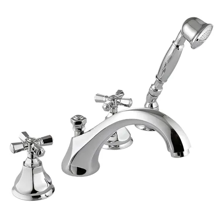 Nicolazzi Teide Foure Смеситель на борт ванны, 4 отв, излив:, с ручным душем, цвет: хром