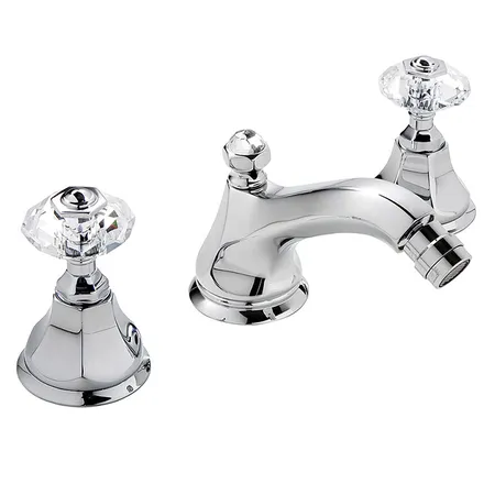 Nicolazzi Teide Смеситель для биде на 3 отверствия, излив:, ручки Crystal handle, цвет: хром