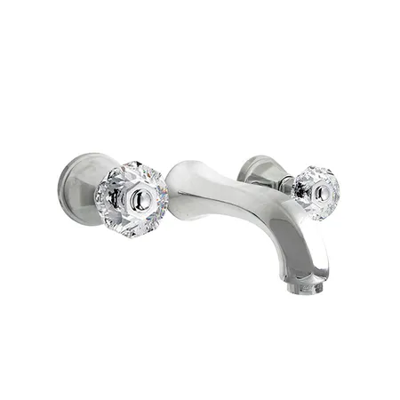 Nicolazzi Teide Смеситель для раковины настенный, излив:, ручки Crystal handle, цвет: хром