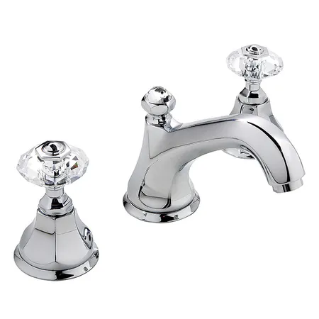 Nicolazzi Teide Смеситель для раковины на 3 отверствия, с донным клапаном, ручки Crystal handle, цвет: хром