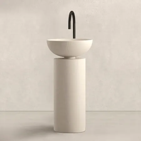 Noorth milldue edition SABA 45 Раковина напольная, слив в пол, без отв, цвет: Caolino