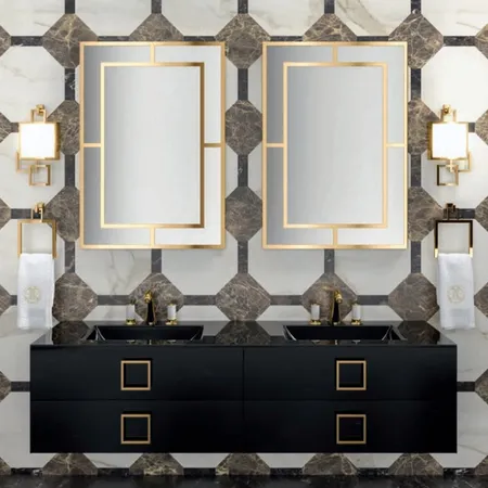 Oasis Daphne Композиция №31 Комплект мебели подвесная, цвет: glossy Black/золото