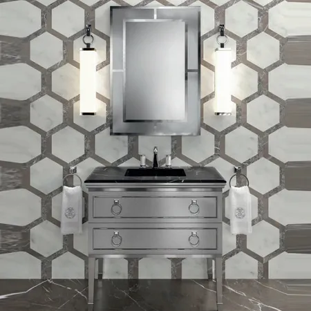 Oasis Lutetia Композиция №30 Комплект мебели напольный, цвет: Dark Grey/хром