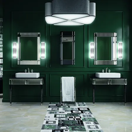 Oasis Rialto Комплект мебели напольный, №2, L98xP51, цвет: black glass/хром