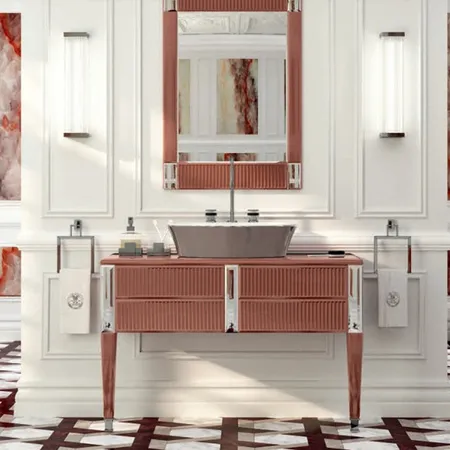 Oasis Rialto Комплект мебели напольный, №5, L116xP51, цвет: glossy Marsala/хром