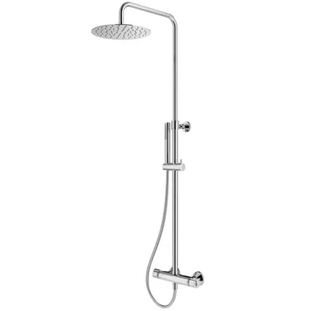 Plumberia Selection IXO Душевая стойка, верхний душ, с термостатическим смесителем, ручной душ, шланг, цвет: хром