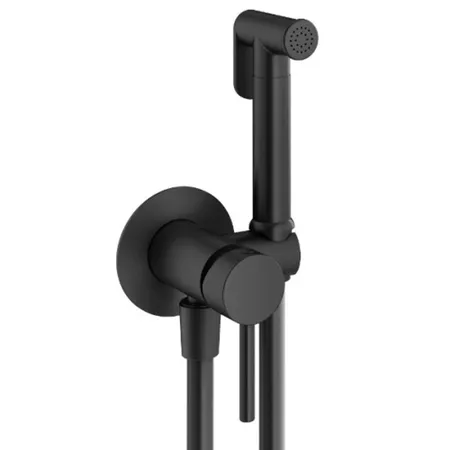 Plumberia Selection IXO Гигиенический душ, со смесителем, держатель, шланг PVC, цвет: черный матовый