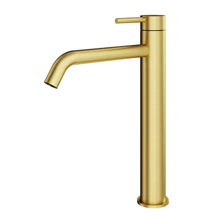 Plumberia Selection IXO Смеситель для раковины, на 1 отв, высокий, цвет: золото брашированное