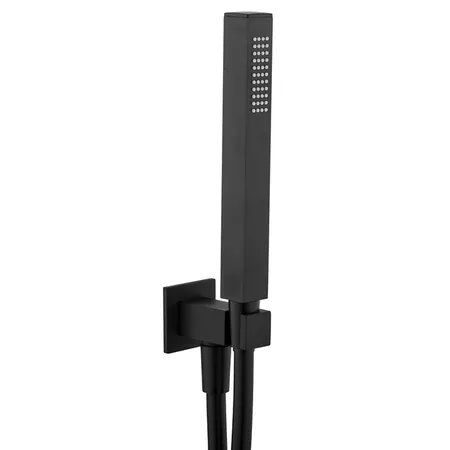 Plumberia Selection TAG Душевой гарнитур, ручной, с держателем, 1 режим, шланг PVC, цвет: черный матовый