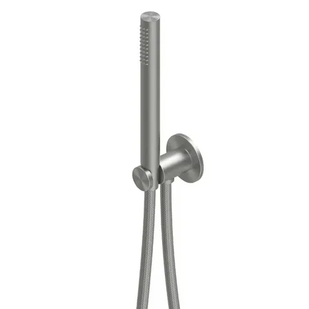 QuadroDesign Душевой гарнитур, настенный, цвет: Brushed Stainless Steel