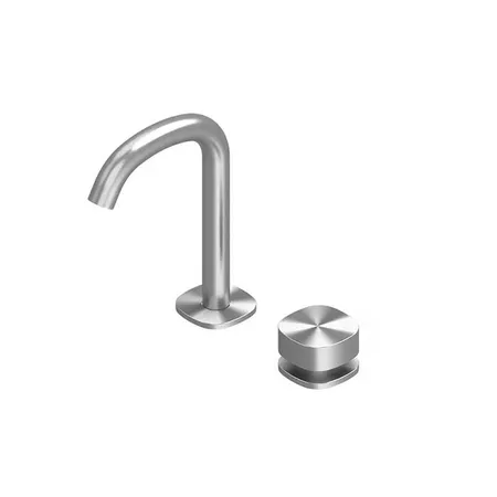 QuadroDesign Source Смеситель для раковины, 2 отв, цвет: Brushed Stainless Steel