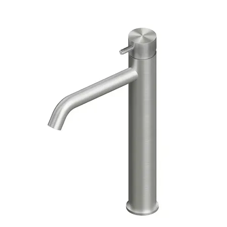 QuadroDesign Source Смеситель для раковины, высокий, 1 отв, цвет: Brushed Stainless Steel