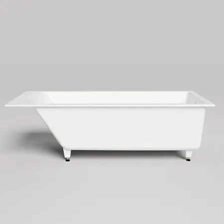 Salini Cascata KIT Встраиваемая ванна, донный клапан "Click-Clack" белый, сифон, ножки, мат-л: S-Sense, цвет: белый глянцевый