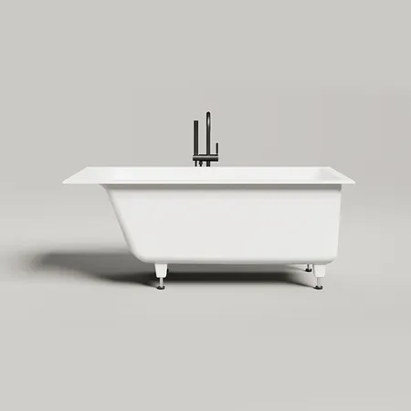 Salini Cascata Встраиваемая ванна, с прямоугольной чашей, ножки, S-Sense, цвет: белый глянцевый
