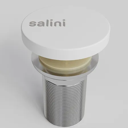Salini D502 Донный клапан для раковины "Up&Down", S-Stone, цвет: белый матовый