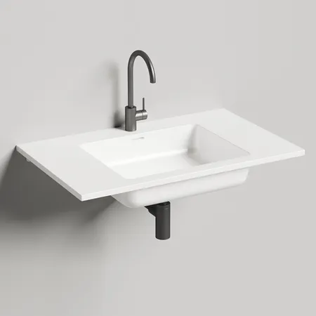 Salini Onda Раковина, с 1 отв, c переливом, мат-л: S-Stone, цвет: белый матовый
