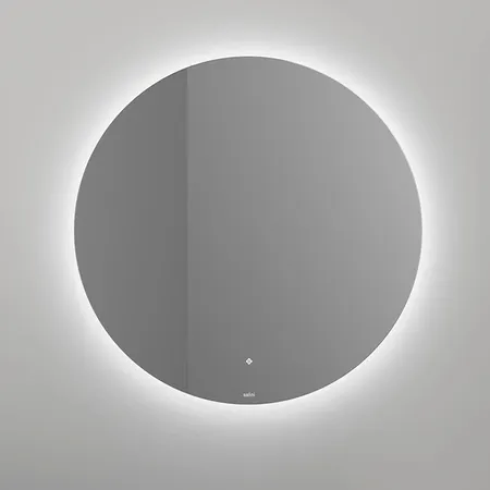 Salini Зеркало для ванны OMBRA, круглое, с LED подсветкой, влагостойкое AGC Сrystalvision, сенс. выкл, крепления, обогрев, антизапот