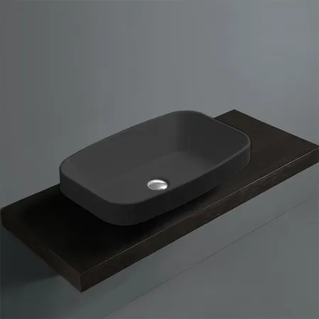Simas Baden Baden Раковина накладная, без отв. для смесителя, цвет: nero matt