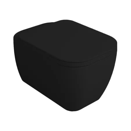 Simas Henges Унитаз, подвесной, безободковый, цвет: nero matt