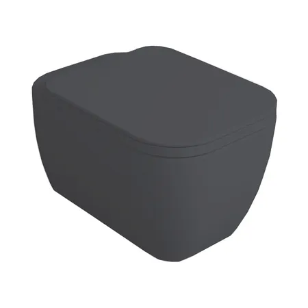 Simas Henges Унитаз подвесной, безободковый, цвет: antracite matt