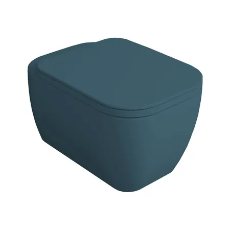 Simas Henges Унитаз подвесной, безободковый, цвет: navy matt